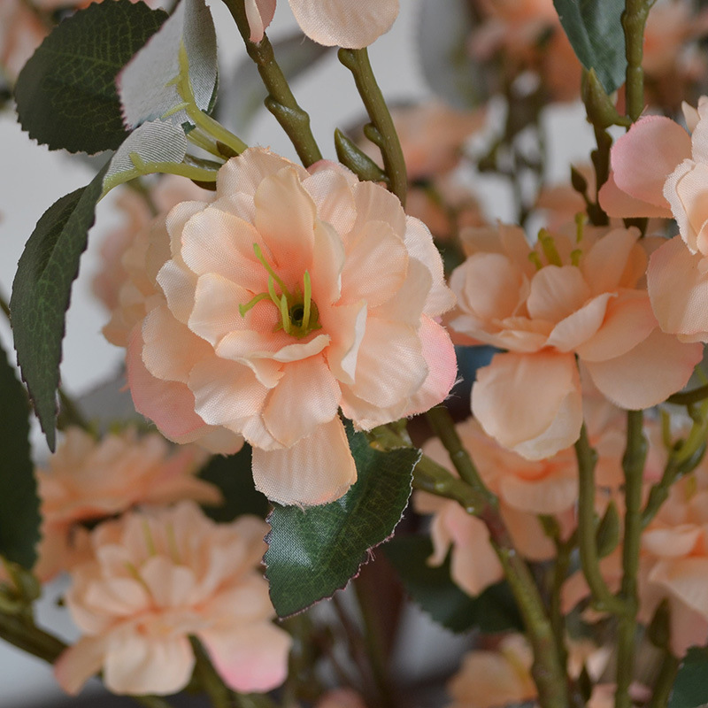 Nuovo fiore artificiale in stile cinese fiore di seta romantico rosa fiore di ciliegio pavimento floreale decorazione della casa di nozze ornamenti lunga camelia_voghion.com