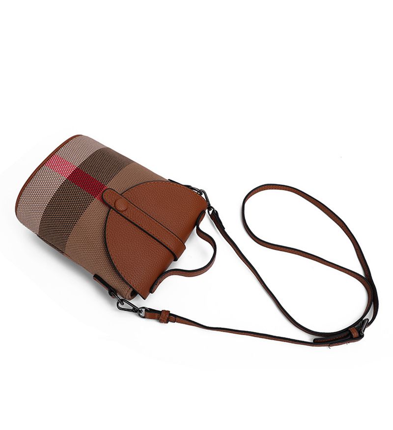 Mini Gitter Canvas Crossbody Damen Leder Reißverschluss Handy Mode Handtasche Frauen Casual Kleine Schultertasche_voghion.com
