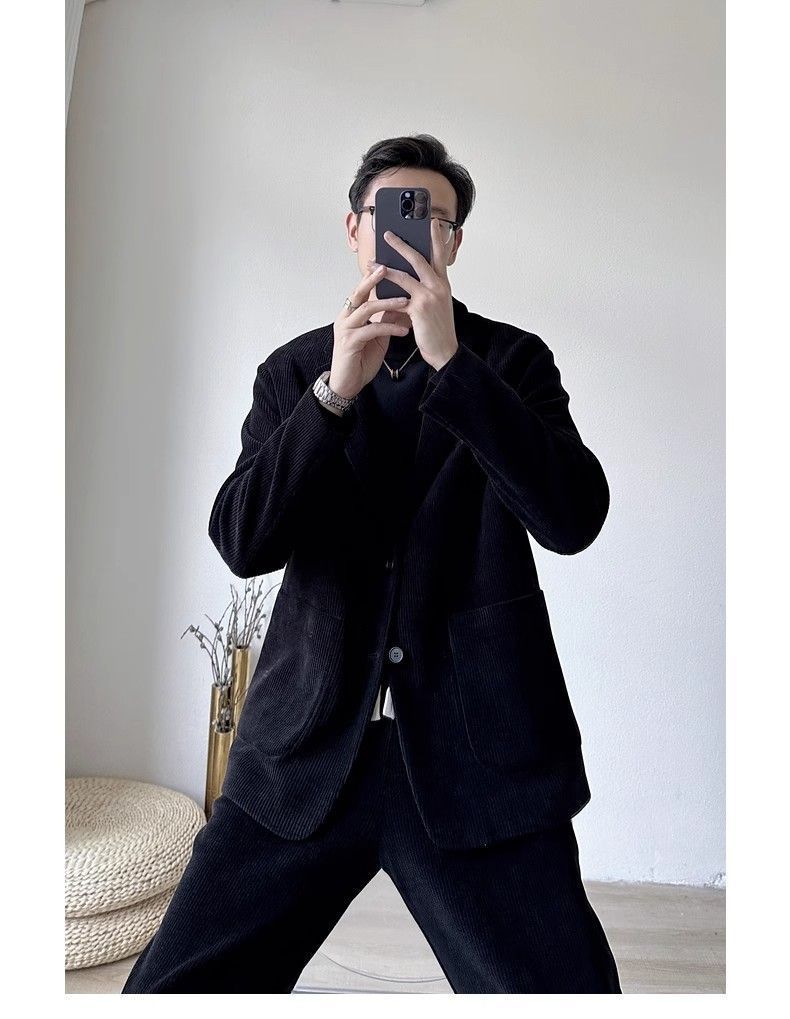 ForMen High-End Retro Suit Set For Men 2024 Spring And Autumn New Men's Fashion Cool Korean Style Casual Blazer Trendy_voghion.com