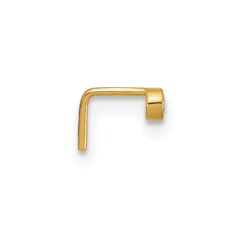14k 22 Gauge 2.5mm CZ Nose Stud_voghion.com