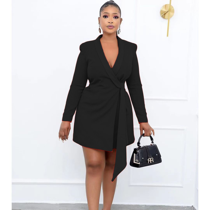 Damen-Kleid für Pendler, Büro, schmale Passform, Trägerrock, großes Kleid_voghion.com