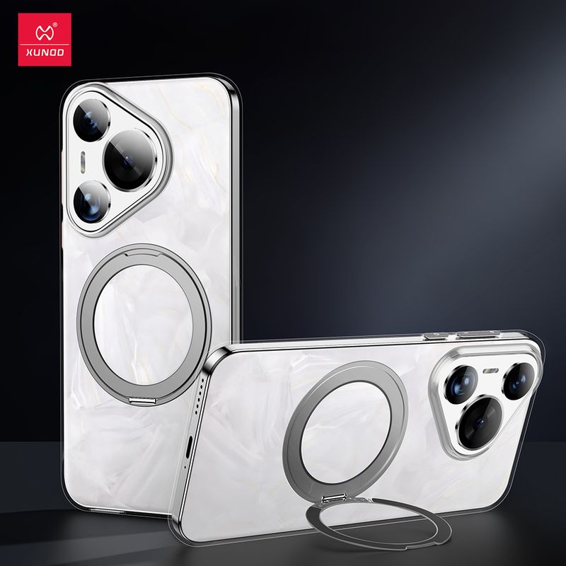 Xundd For Huawei P70 Pro Plus Pura 70 Ultra 360° Rotation Magnetic Holder Case Camera Protection Clear Phone Cover_voghion.com