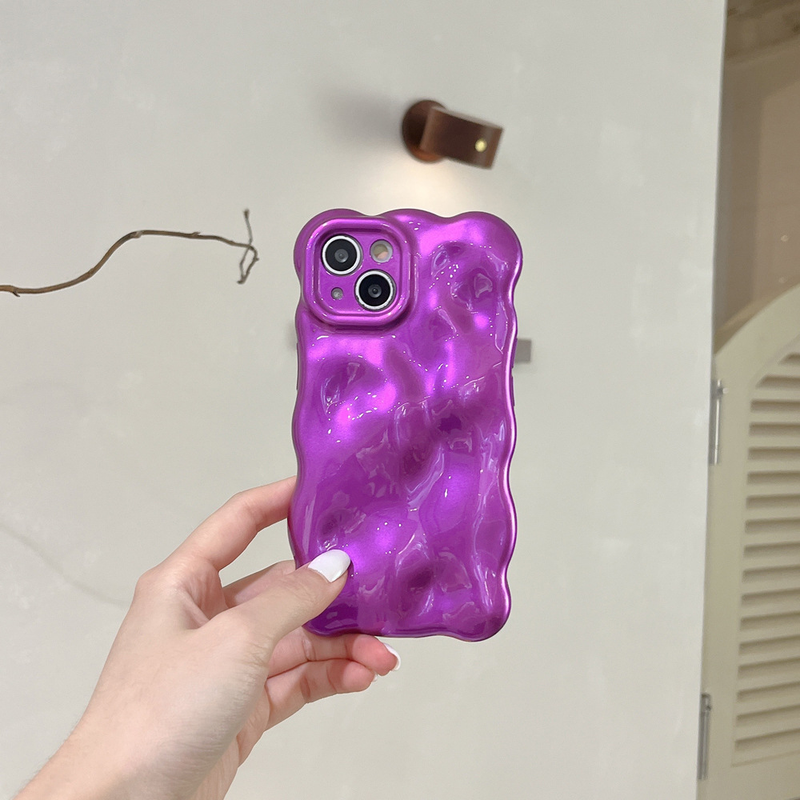 Spicy Girl Red Meteorite Pattern Compatibile con iPhone 15 Pro Max 13 Custodia per telefono Tinta unita 14 3D 11 Morbida per_voghion.com