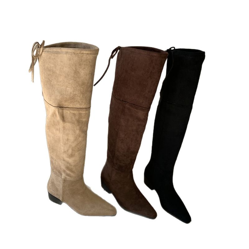 2025 New Fashion Over-The-Knee Women, Pointed Toe, Thick Heel, Stacked Long Boots For Autumn And Winter_voghion.com
