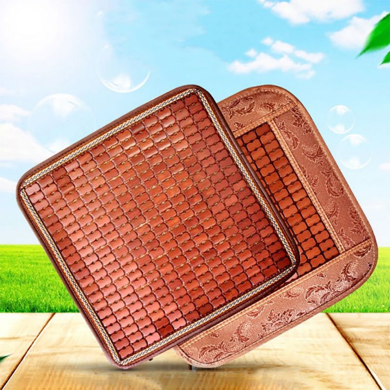 Cuscino per auto in bambù, cuscinetto rinfrescante estivo, traspirante e leggero, cuscino universale per sedile da ufficio con stampa floreale_voghion.com