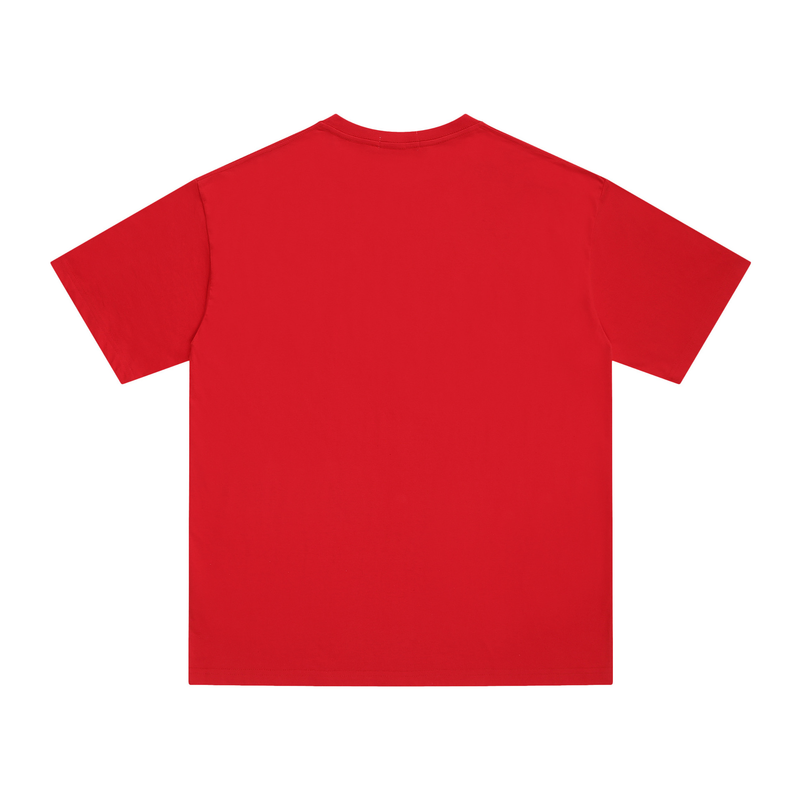 Herenkleding Lente en zomer grote rode letters Paars bedrukt basic heren- en dames T-shirt met korte mouwen ee_voghion.com