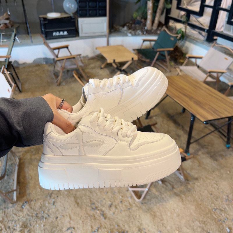 Dicken sohlen weiß für frauen im frühjahr neue stil kleine und kurze spitze up Koreanische version casual student_voghion.com