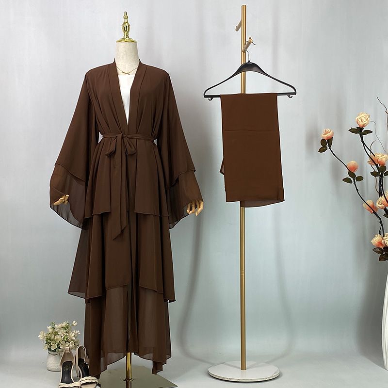 Sukienki na imprezę Eid Kimono Kpytomoa Plus Size Odzież damska Outer Banks Kaftan Marokański Hidżab Muzułmańskie Tureckie Pakistańskie Abaje_voghion.com