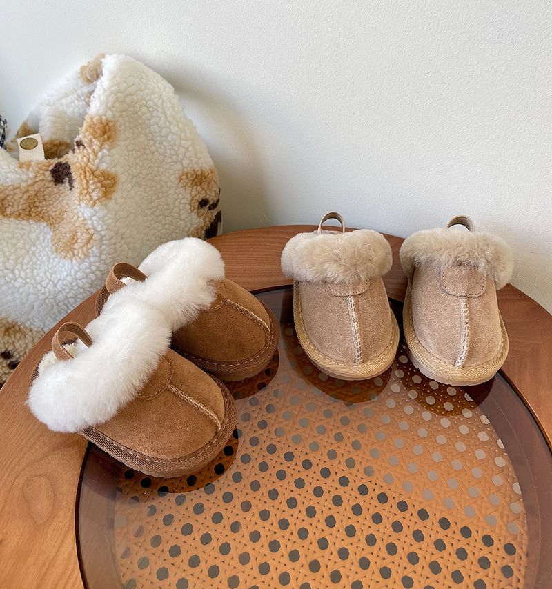 {Talla 15-30} Zapatos de bebé con forro polar, nuevos zapatos de algodón para invierno, pantuflas de algodón cálidas para niñas, zapatos de suela suave para bebés_voghion.com