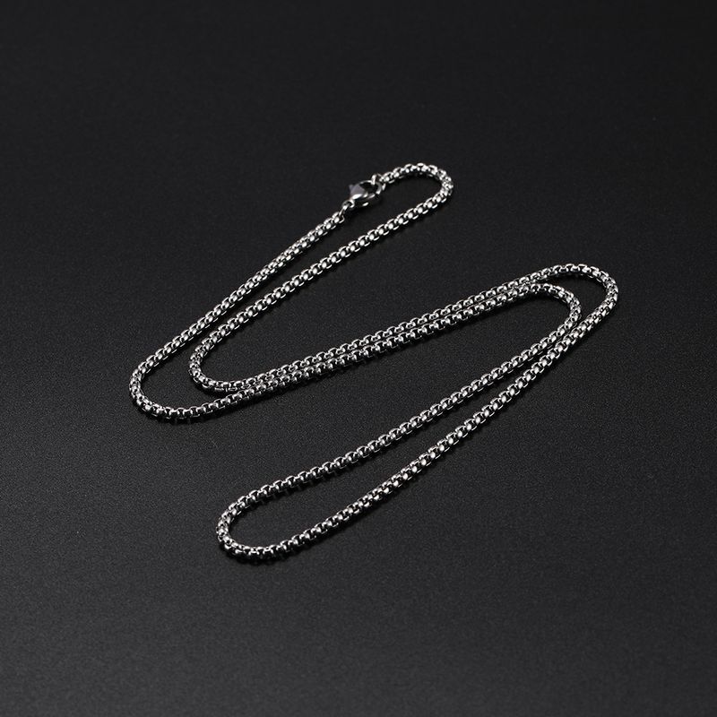Moda Skyrim Moda 60cm Lunga Catena a Scatola Collana in Acciaio Inossidabile Dichiarazione 2-4mm Catene Spesse Gioielli Regalo per Uomo Donna_voghion.com