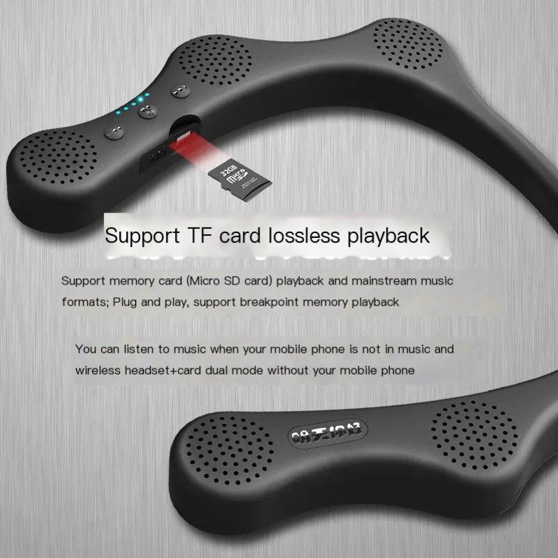 6 luidsprekers Hang Neck-stijl Bluetooth-luidspreker HIFI-stereogeluid voor sportief hardlopen, ondersteuning voor Micro SD-kaart_voghion.com