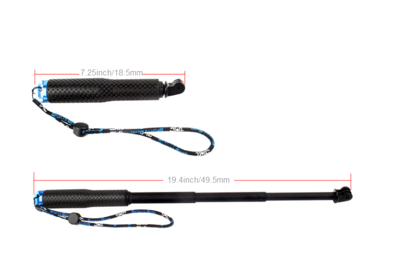 Music Festival 19 Portable Extendable Monopod Handheld Pole SP Waterproof Anti-slip Bumping Handle Selfie Stick for Gopro Action Sports_voghion.com