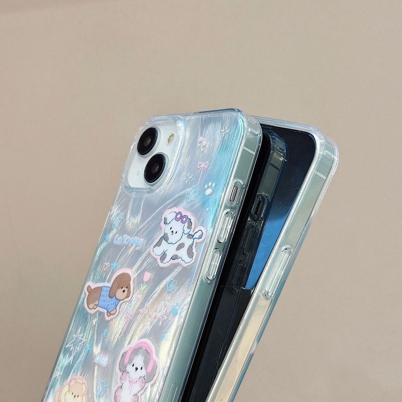 Feather yarn niche cartoon for iPhone15Pro Japan and South Korea 13promax 12Pro phone case 14pro_voghion.com