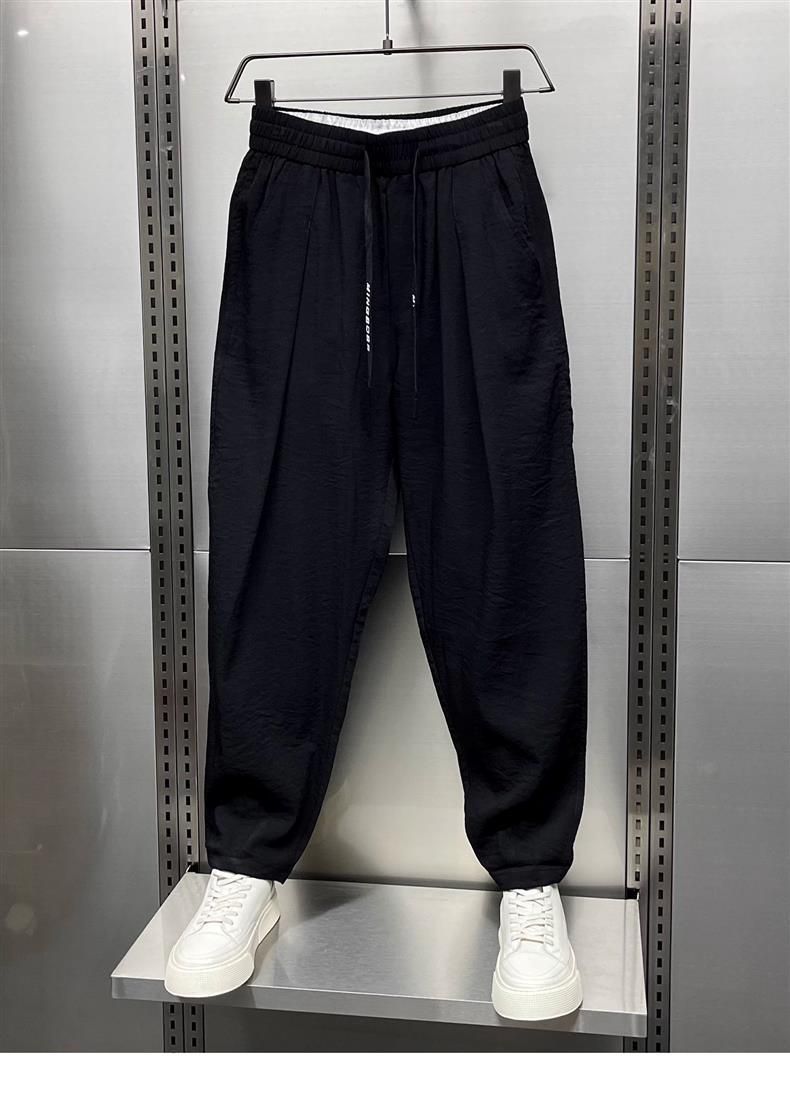 Men's Clothing 2024 Summer New Cotton and Linen Ultra thin Casual Pants Men's Breathable Drape Pants Trendy Loose Harem Carrot Pants_voghion.com