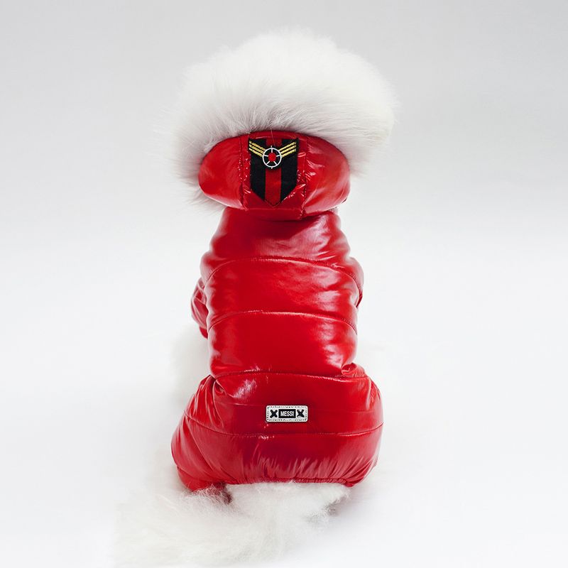 Teddy Dog Pet Clothing Autumn/Winter New Thickened for Wind and Snow Four Leg Cotton Coat_voghion.com
