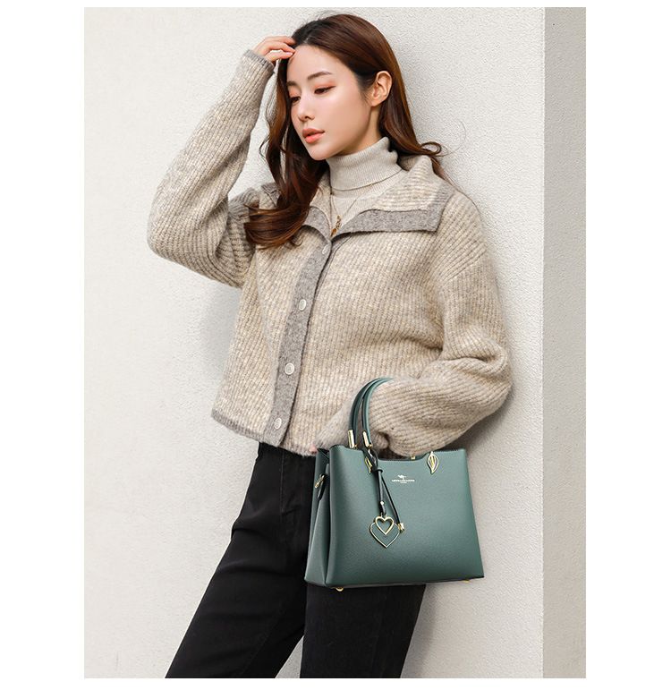 Borsa da donna di mezza età Nuova borsa da donna alla moda coreana Borsa a mano Borsa a tracolla multistrato_voghion.com