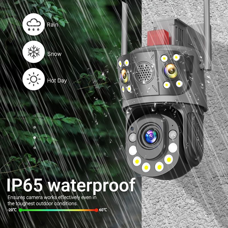 100X Zoom WiFi/4G Security Camera With 360° View, 12MP HD, Smart Night Vision, UPS Backup, TF Card Storage_voghion.com