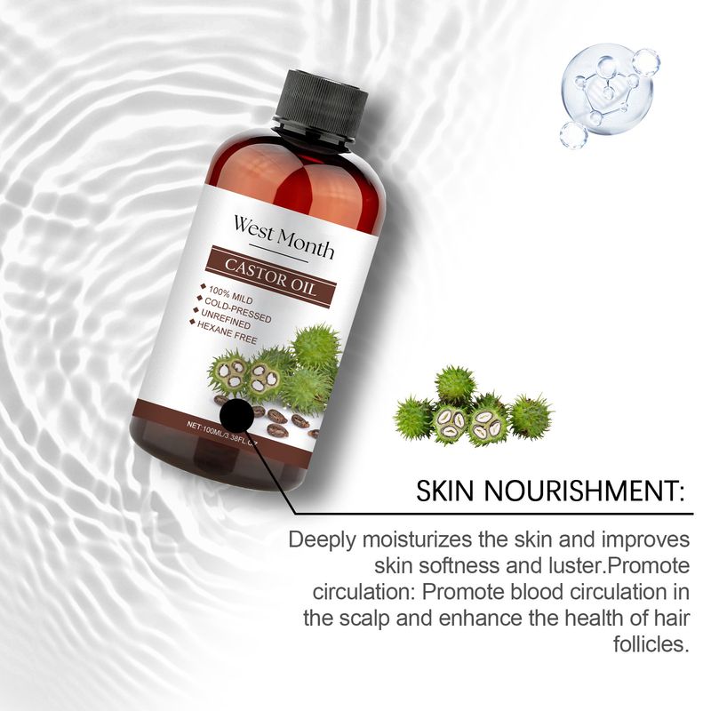 in One Castor Oil, Multi-effect Moisturizing Skin, Eyelashes And Eyebrows Care Essential Oil_voghion.com