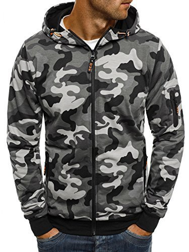 Herrenbekleidung Camouflage Pullover Strickjacke Kapuzenjacke 2_voghion.com