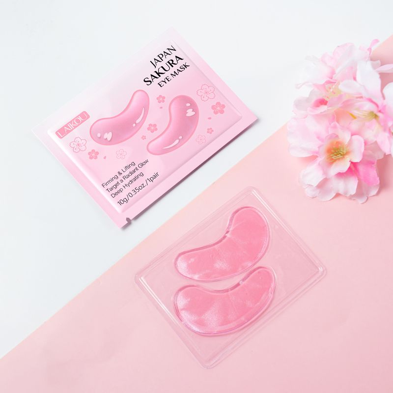 Máscara labial e para os olhos Laikou, 8 conjuntos de 5 peças, máscara hidratante para os lábios e para os olhos_voghion.com