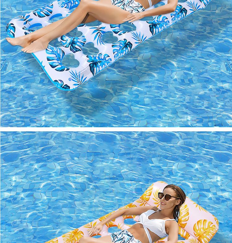 Shimmer Mermaid Tail Inflatable Lounger - Breathable Mesh Floating Bed With Pillow (Eco-Friendly PVC 180cm Quick-Dry & Portable For Pool/Beach)_voghion.com