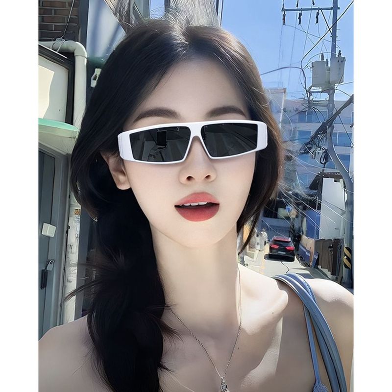 Lexun per le donne, tendenza moda stile coreano, nuovi occhiali da sole cyberpunk Y2K da ciclismo con fascia curva_voghion.com