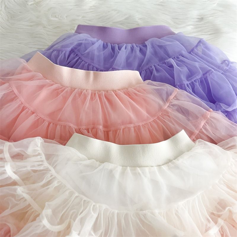 Nuovo set di gonne in maglia per ragazze 2025, versione coreana alla moda, gonna tutù con pullover a pois e scollo rotondo, set di due pezzi_voghion.com