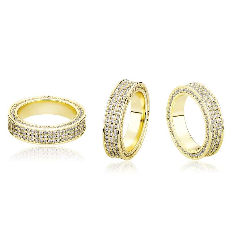 Gioielli da uomo e da donna, anello hip hop con zirconi, design lineare e minimalista, accessorio alla moda per l'uso quotidiano, taglie dalla 7 alla 11._voghion.com