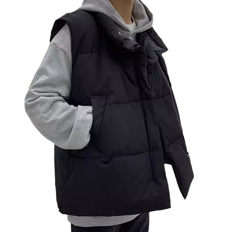 Winter Baumwolljacke Herrenmarke Vielseitige ärmellose Leibchen Koreanische Version Trendy Loose Weste_voghion.com
