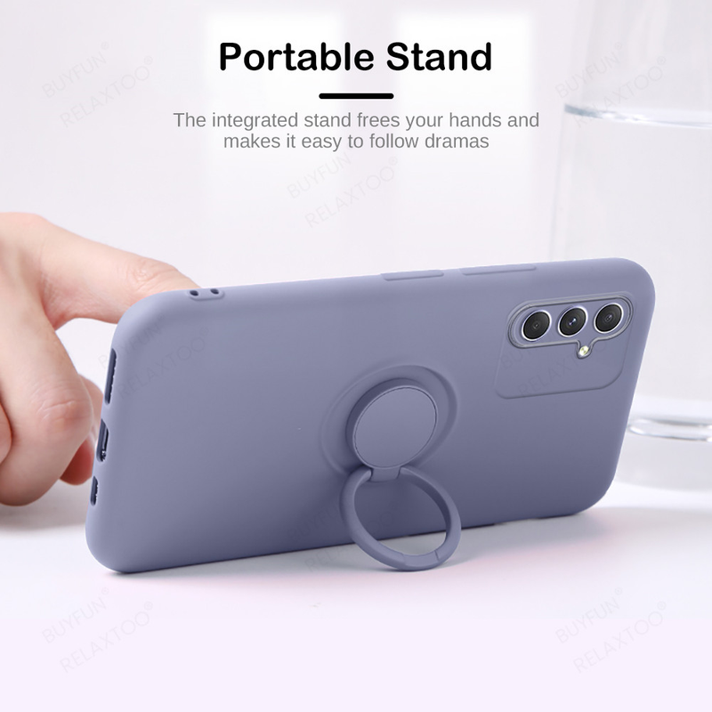 For Samsung Galaxy A54 5G Case Silicon Soft Camera Shockproof Cover Sumsung A34 A14 4G 2023 Car Magnetic Ring Stand Lanyard Rope_voghion.com
