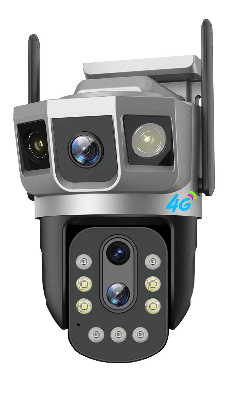 V380 Three Screen Wireless Wifi Surveillance Camera Home 360 Degree Panoramic Night Vision HD 4G Monitoring_voghion.com