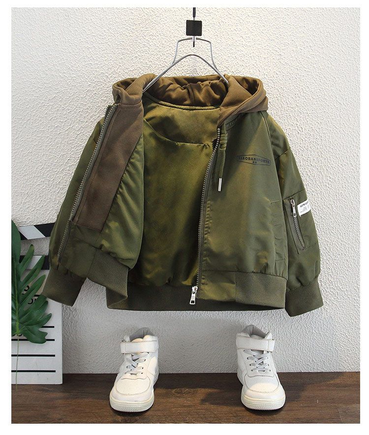 Giacca da baseball per bambini, primavera e autunno, elegante giacca con cappuccio per bambini di piccole e medie dimensioni_voghion.com