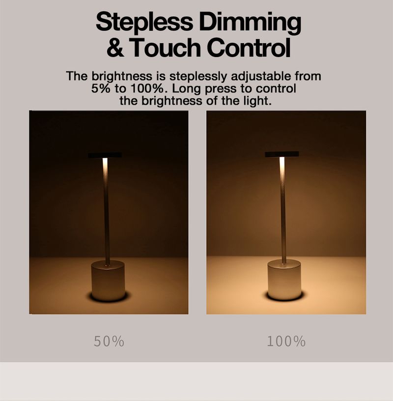 Modern Style Touch Sensor Table Rechargeable Cordless Desk Lamp 3 Color Adjustable Temperatures LED Night Light_voghion.com