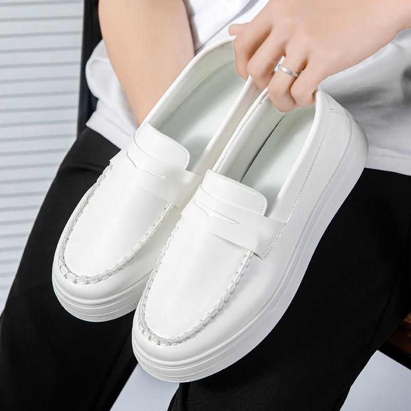 Mode Britische Mode Plattform Slip-on Leder Herren Loafer Frühling Herbst Designer Neue Weiche Sohle Weiches Leder Herren Abendschuhe_voghion.com