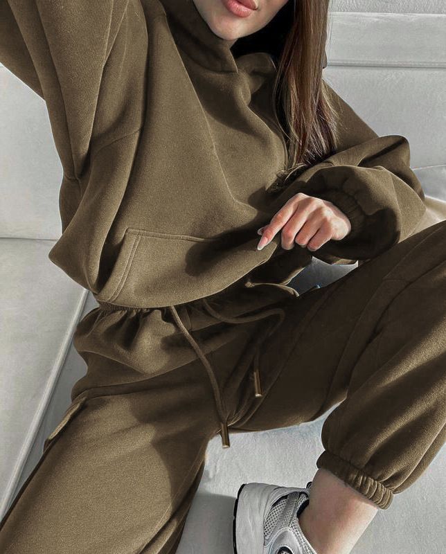 Ropa de mujer Otoño e invierno Ropa de mujer Nueva moda Deportes Ocio Suéter Traje_voghion.com
