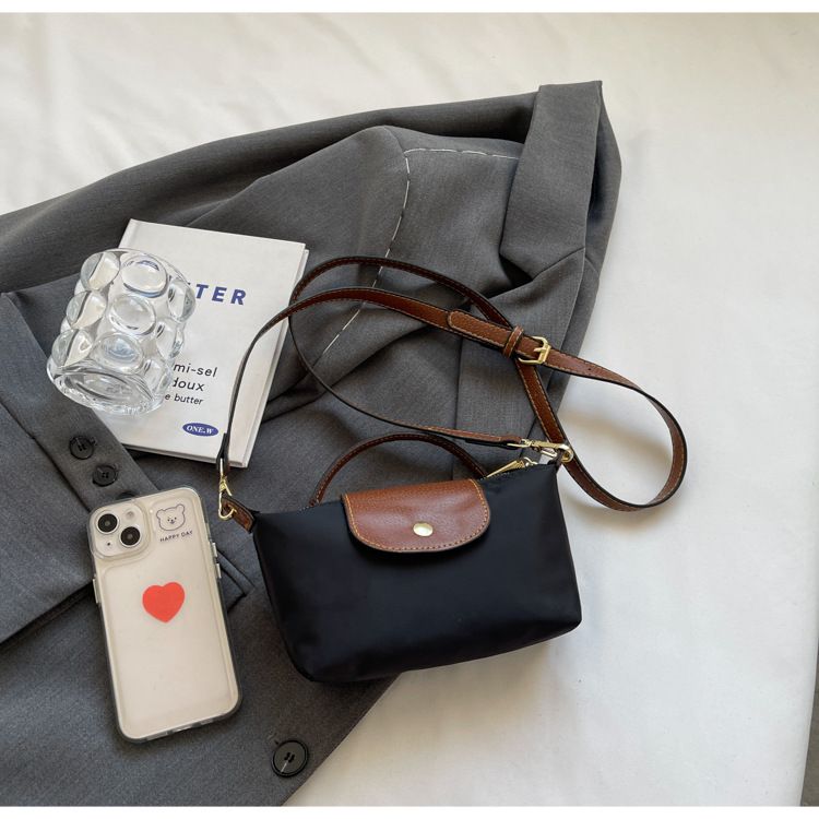 2024 New Nylon Dumpling Bun for Female Niche, Dragon Mini Xiang Splicing Handbag, Premium Single Shoulder Crossbody Bag_voghion.com