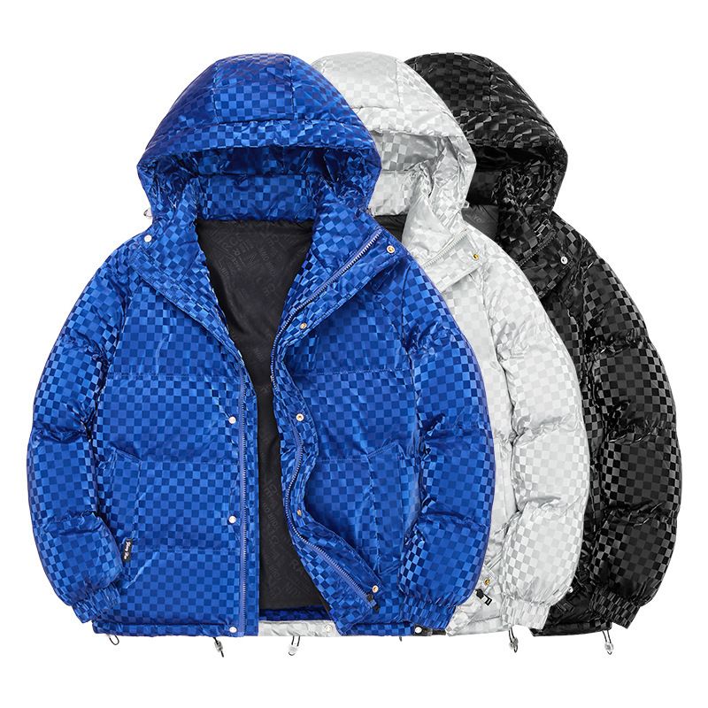 Pánský zimní bavlněný kabát s kapucí a ztluštěným vzorem Bright Face Starry Sky 8003_voghion.com