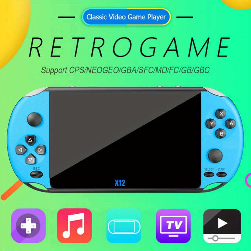 Przenośna 5.1-calowa przenośna gra X12 hine Retro gra wideo hine prezenty dla dzieci Nostalgia Player klasyczna gra hine Retro_voghion.com