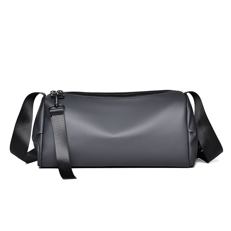 Borsa a tracolla casual alla moda, resistente all'acqua, versione coreana, con design a cilindro, per uomo e donna_voghion.com