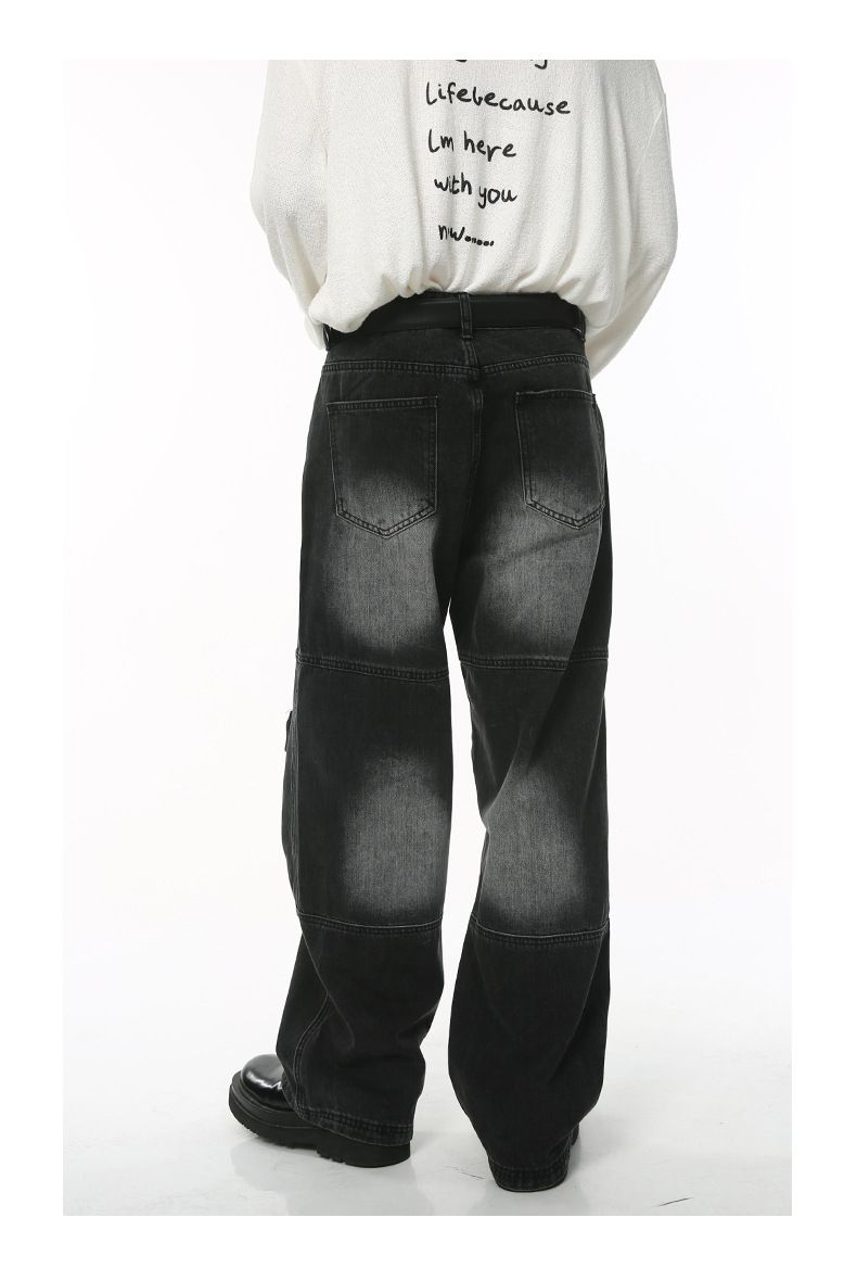Men's Clothing | Autumn New Style Washed White Workwear Denim Jacket Trousers Set_voghion.com