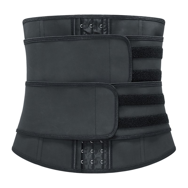 Zweet afneembare dubbele tailleband 9-bone latex buikband vormgevende lichaamsversterking rits buikkorset_voghion.com