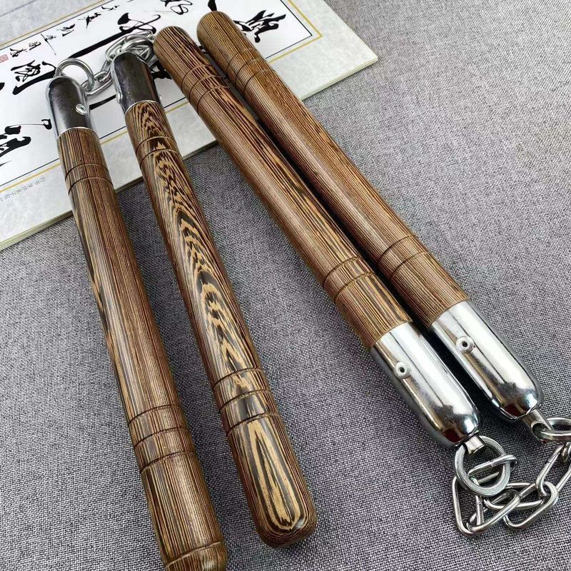 Chicken Wing Double-Section Wooden Rope Solid Wood Performance Self-Defense Two-in-One Two-Section Staff_voghion.com