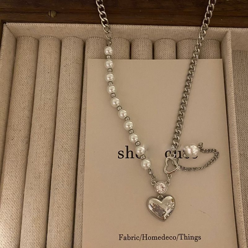 "Downton Abbey" collana di perle d'amore versatile e di lusso dal design di nicchia, collana con catena a clavicola_voghion.com