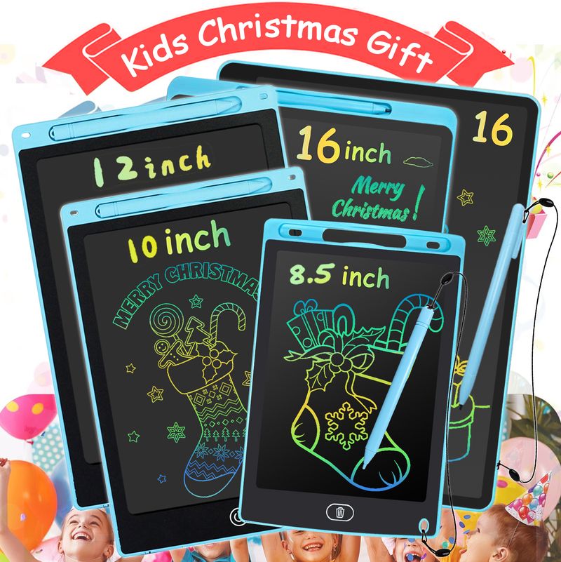 16/12/10/8,5-Zoll-LCD-Grafiktablett, Zeichentablett, elektronische Schreibtafel, 3-12 Jahre Kindergeburtstag_voghion.com