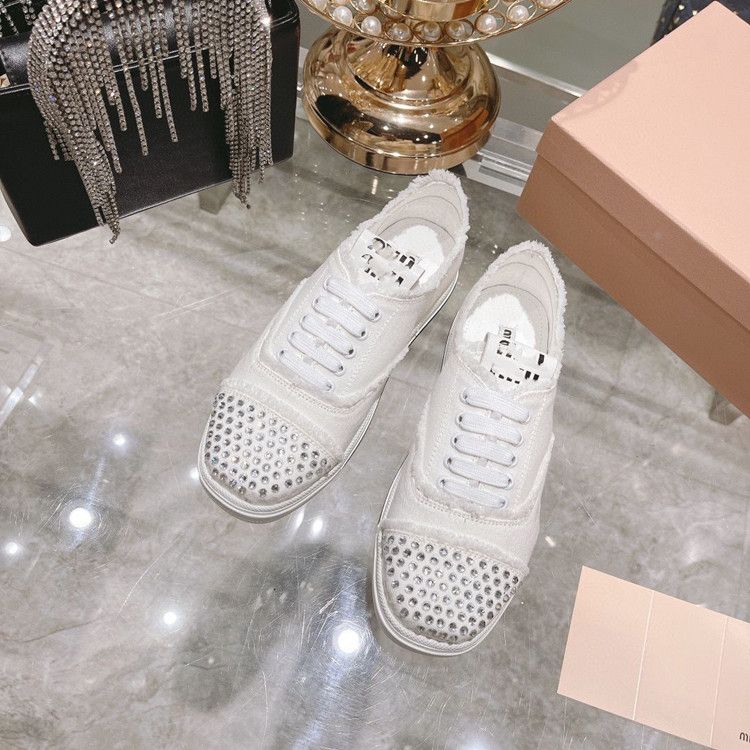 Scarpe da tavola casual da donna in tela con lacci e taglio basso, novità di inizio primavera 2022, di alta qualità_voghion.com