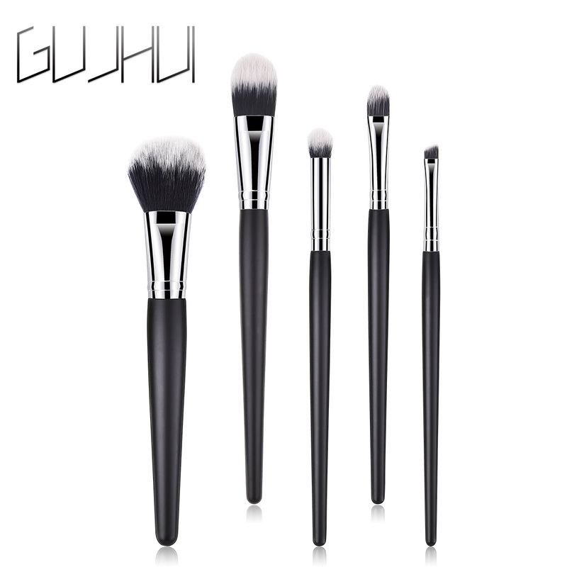 5/7/11/12 Stück Make-up-Pinsel, Make-up-Werkzeuge, Augenset, Lidschattenpinsel, schwarzes und silbernes GUIHUI_voghion.com