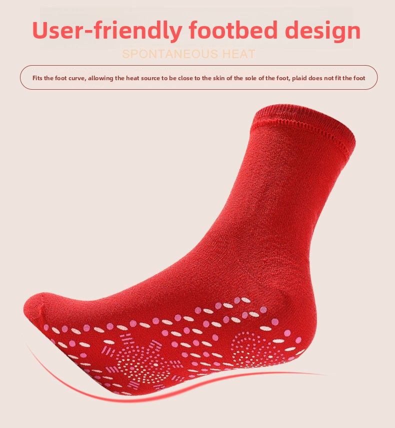 Warme Wintersocken Selbsterhitzende Socken Massage Kältebeständige warme Füße Mittelrohr Schweißabsorbierende Baumwollsocken_voghion.com
