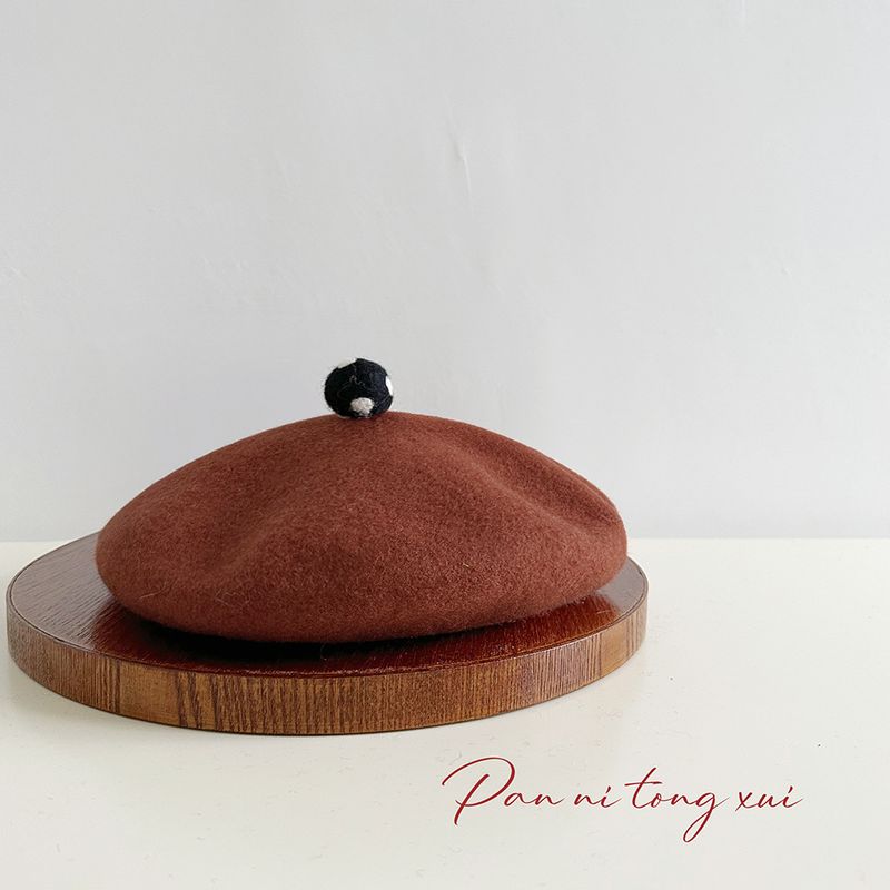 Cappello versatile autunno inverno con pompon, di alta qualità, per donna, in feltro di lana_voghion.com