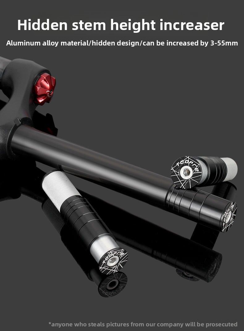 TOOPRE Bicycle Hidden Stem Riser Mountain Road Bike Fork Head Tube Handlebar Height Extender_voghion.com