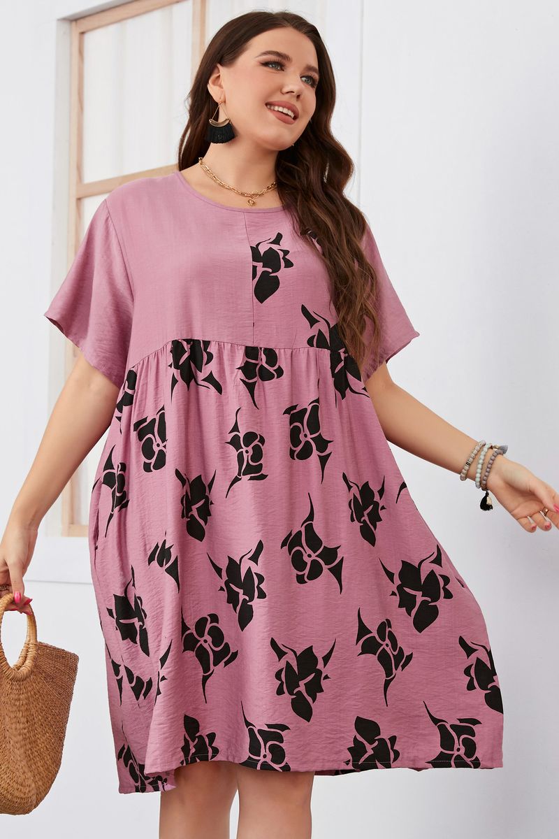 Women's temperament commuting loose plus-size dress women's clothing_voghion.com